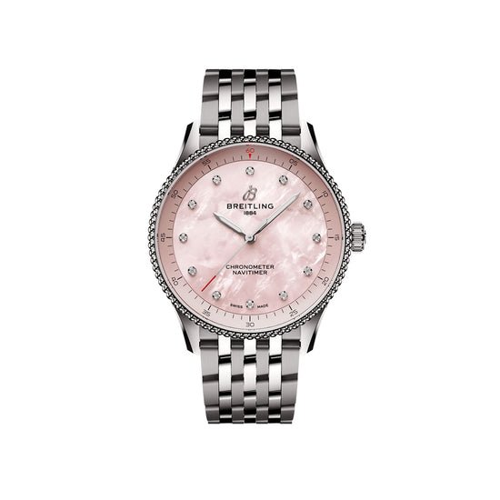 Breitling Replica Watch Navitimer 32,  Stainless Steel and 12 Diamonds, A77320D91K1A1