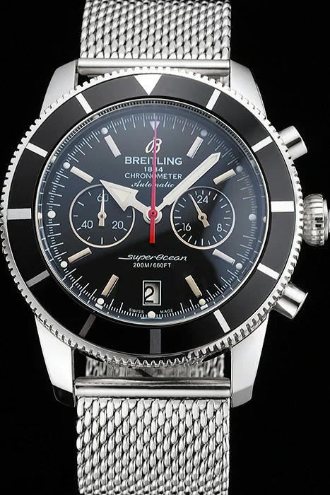 Breitling Superocean Heritage Chronographe 44 Black Dial And Bezel Stainless Steel Case And Bracelet new122897
