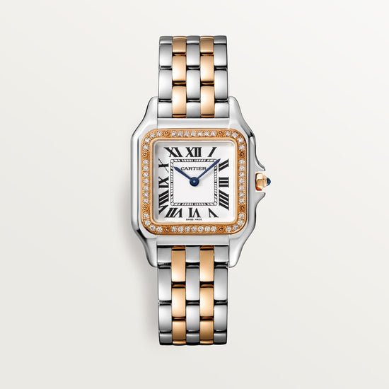 Cartier Replica Watch Panthère de Cartier Replica Watch, Stainless Steel, 18k Rose Gold and Diamonds, 29mm x 37mm, W3PN0007