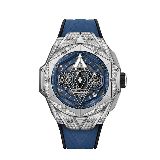 Hublot Replica Watch Big Bang SANG BLEU II TITANIUM BLUE PAVÉ 418.NX.5107.RX.1604.MXM20