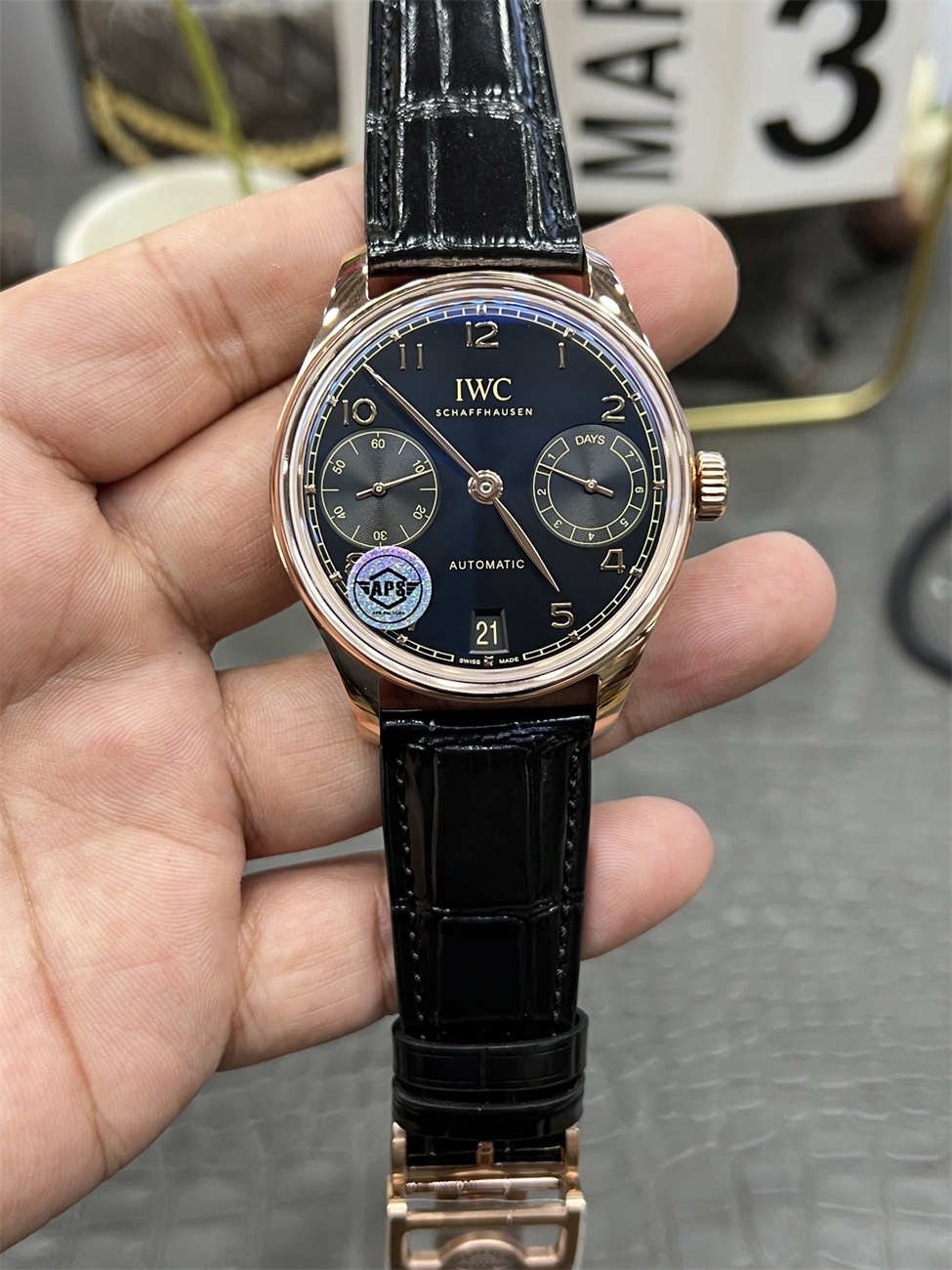 IWC IW501707 — APS Portuguese 42mm Rose Gold Black Dial