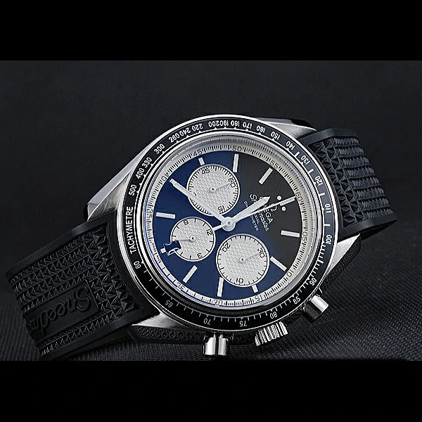Omega Speedmaster Black Rubber Strap Black Dial new59942