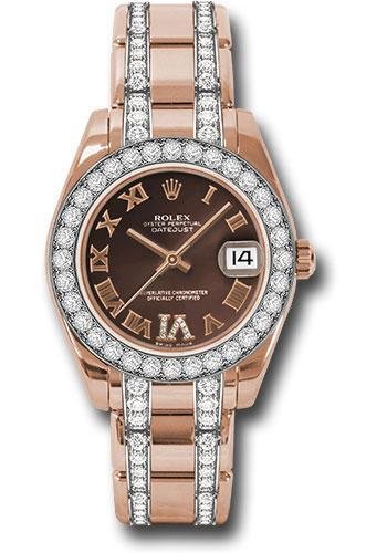 Replica Rolex Datejust Pearlmaster 34mm Watch: 81285 chodrdp