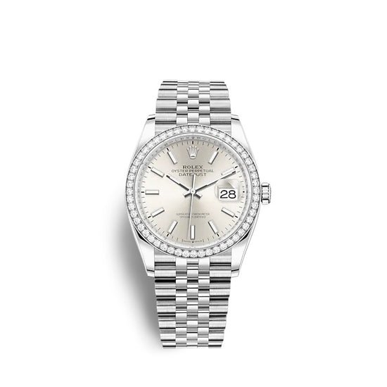 Rolex Replica Watch Datejust 36 Oystersteel and white gold 126284RBR-0005