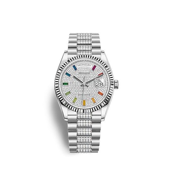 Rolex Replica Watch Day-Date 36 White gold 128239-0027