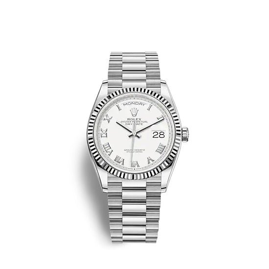 Rolex Replica Watch Day-Date 36 White gold 128239-0038