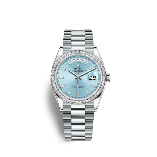 Rolex Replica Watch Day-Date 36mm, Platinum, 128396tbr-0003