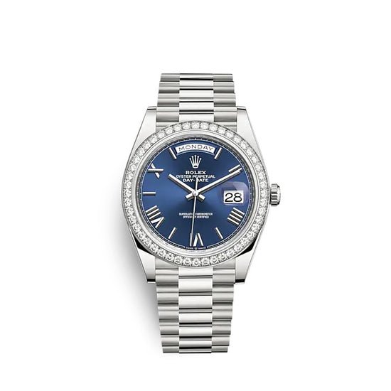 Rolex Replica Watch Day-Date 40 White gold 228349RBR-0005