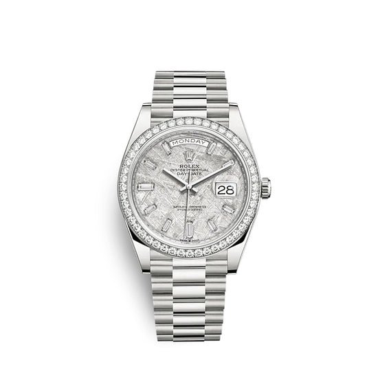 Rolex Replica Watch Day-Date 40 White gold 228349RBR-0040