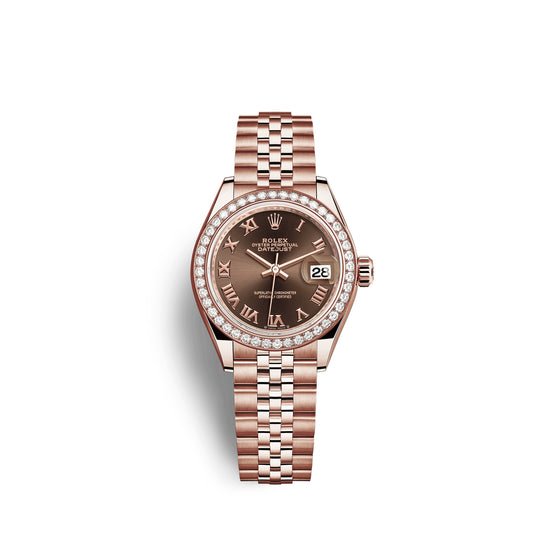 Rolex Replica Watch Lady-Datejust 28, 18kt Everose Gold and diamonds, 279135RBR-0012