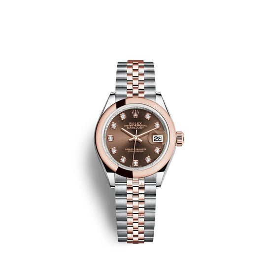 Rolex Replica Watch Lady-Datejust 28, Oystersteel and 18k Everose Gold, 279161-0011