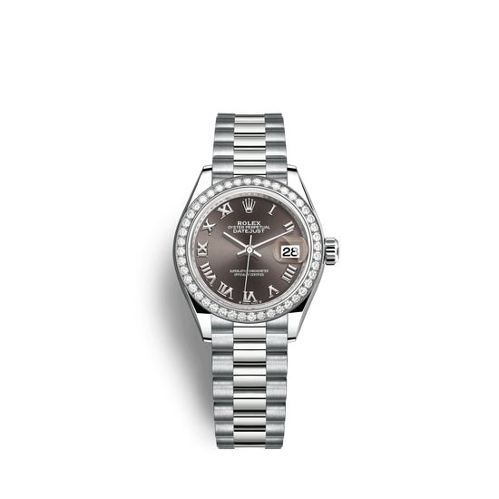 Rolex Replica Watch Lady-Datejust 28mm, 18k White Gold, 279139rbr-0010