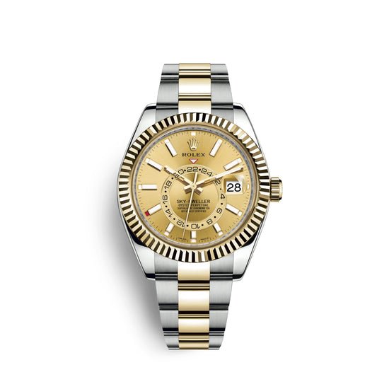 Rolex Replica Watch Sky-Dweller 42mm, Oystersteel and 18k Yellow Gold, 326933-0001