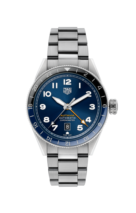 TAG Heuer Autavia COSC GMT, 42 mm, Stainless Steel and ceramic, WBE511A.BA0650