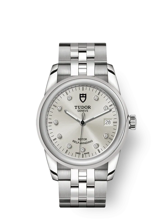 Tudor Replica Watch Glamour Date, Stainless Steel and Diamond-set, 36mm, M55000-0006