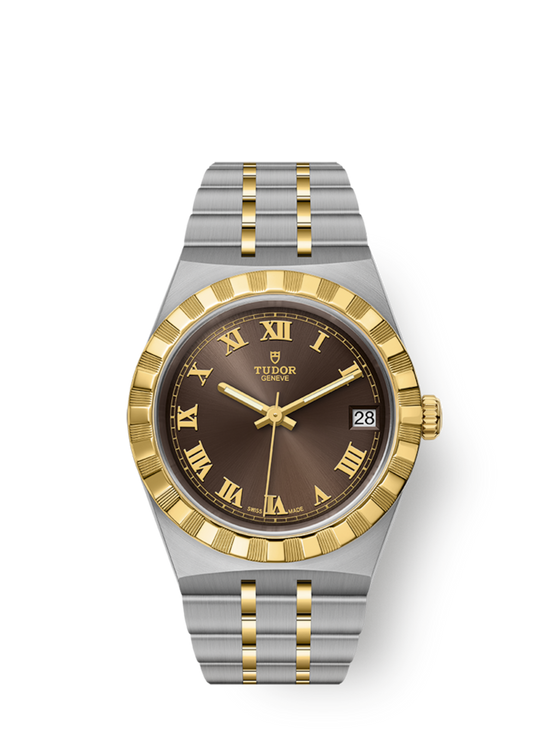Tudor Replica Watch Royal, Stainless Steel and 18k Yellow Gold, 34mm, M28403-0008