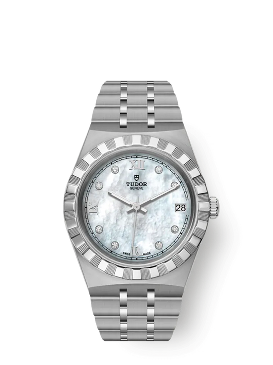 Tudor Replica Watch Royal, Stainless Steel and Diamond-set, 34mm, M28400-0005
